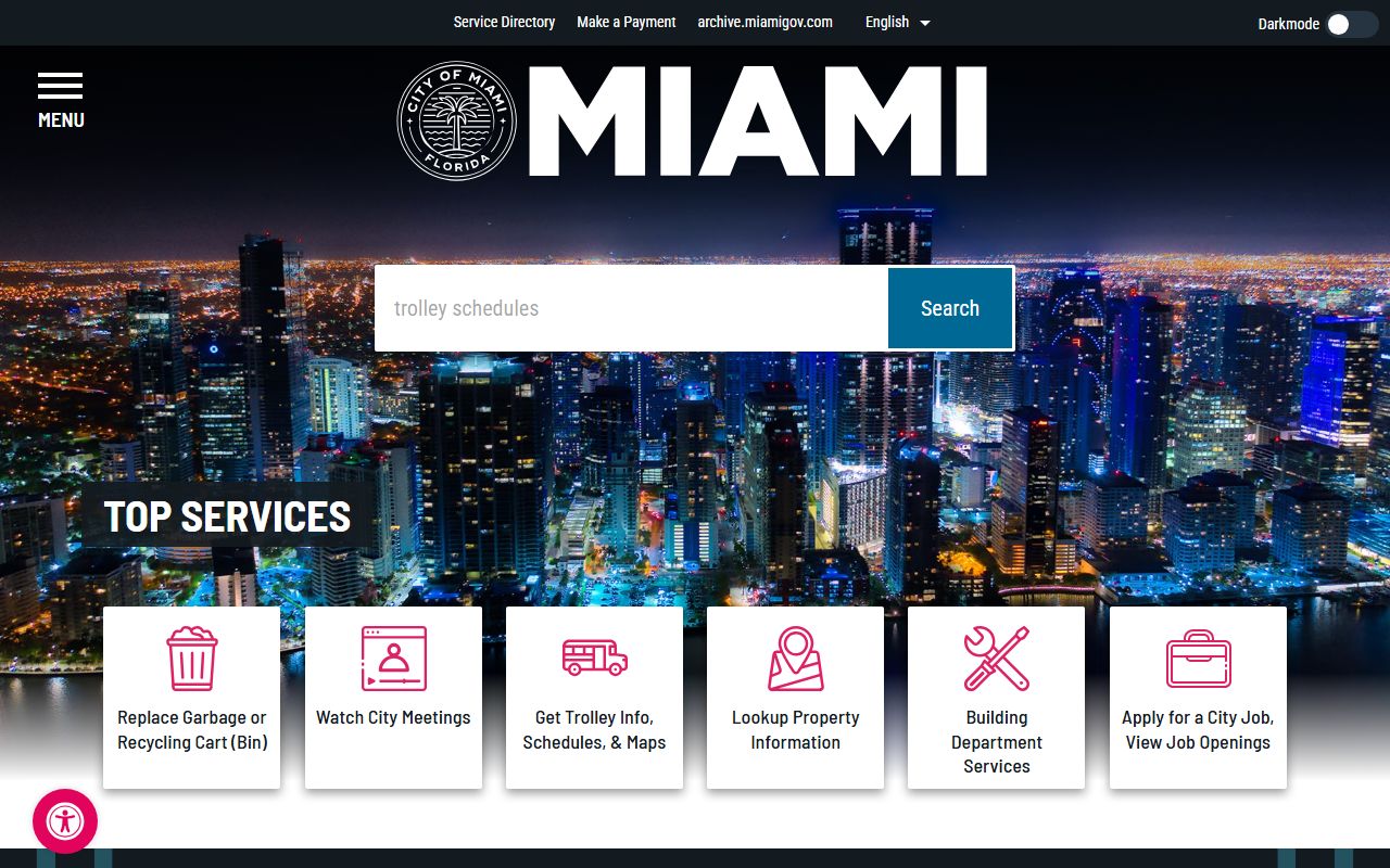 City of Miami website for Miami birth records information